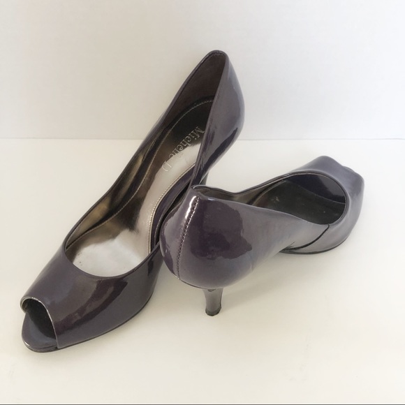 Purple Michelle D Peep Toe Heels 👠 - Picture 3 of 6